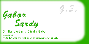 gabor sardy business card